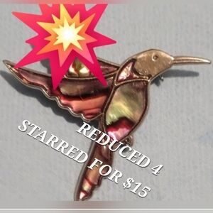 HUMMINGBIRD BROOCH...BUNDLE 4 STARRED ITEMS FOR $15*See Instructions*